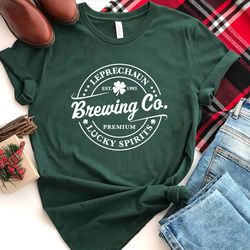 Leprechaun Brewing Co Shirt, Retro St Patricks Day Gift, Vintage Irish Shirt, Matching irish shirt , St Patty Day Shirt,