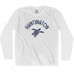 huntington beach sea turtle adult cotton long sleeve t-shirt