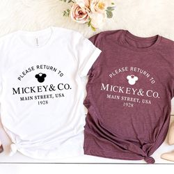return to mickey  co t-shirt, disneyworld shirt, main street usa, disney trip shirt, 2023 shirt 1