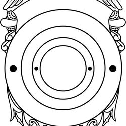 blank police badge 15 vector file white vector outline or line art file