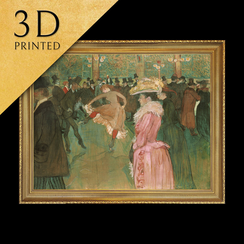 Lautrec-At the Moulin Rouge by Henri de Toulouse, 3d Printed with texture and brush strokes looks like original oil-painting, code338.jpg