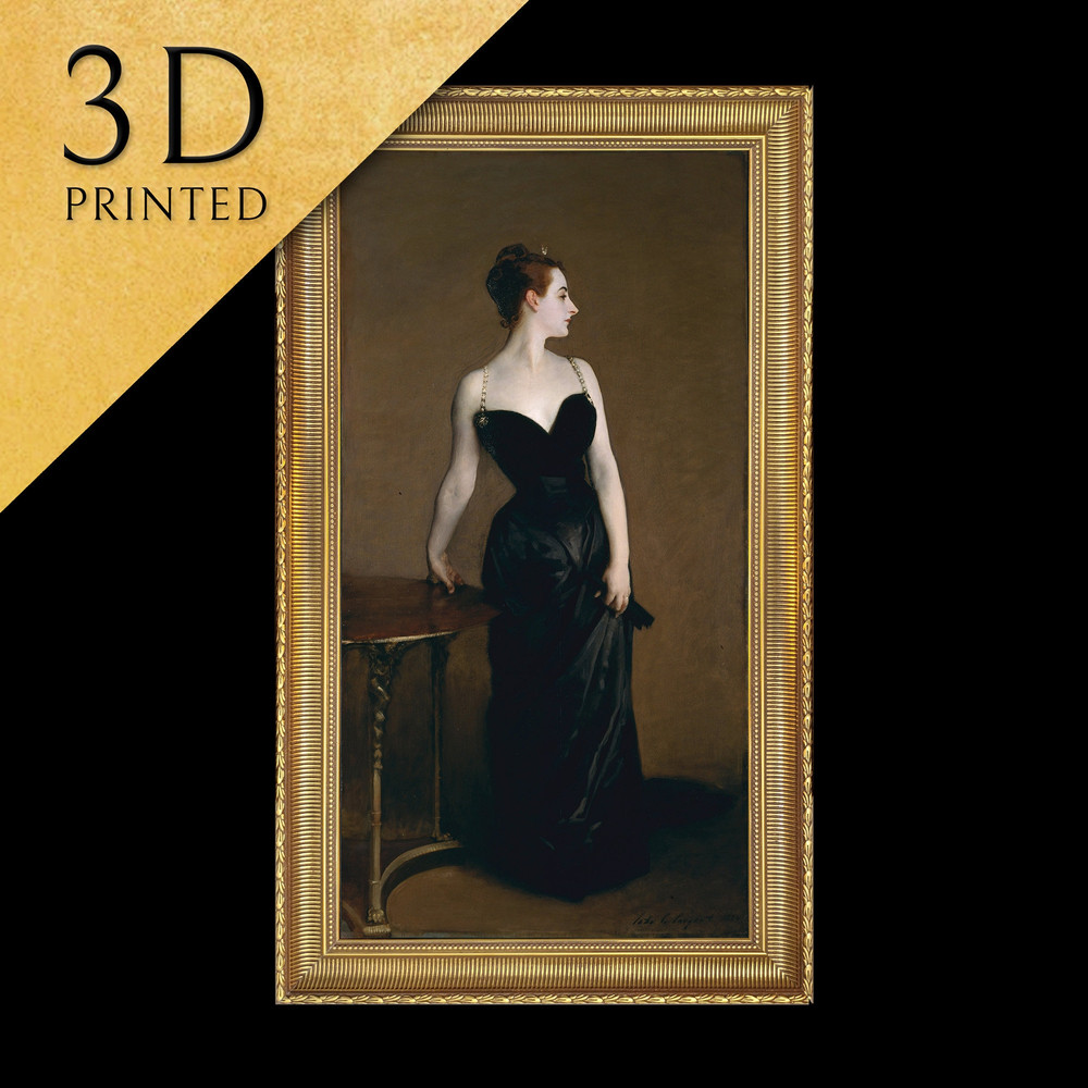 Madame X-Madame Pierre Gautreau by John Singer Sargent, 3d Printed with texture and brush strokes looks like original oil-painting, code520.jpg