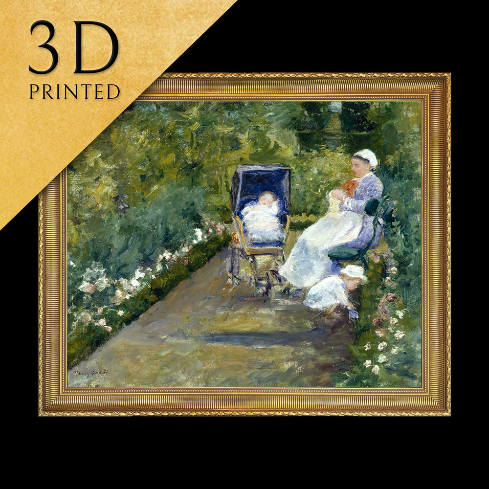 Mary Cassatt-Children in a Garden (The Nurse),3d Printed with texture and brush strokes looks like original oil-painting, code401.jpg