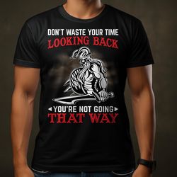 don't waste your time men's cotton black t-shirt adults unisex viking themed norse god tee shirt for men - mens viking b