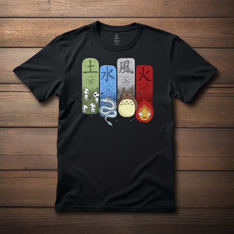 Fantasy Forest Elements T-shirt Japan Anime Movie Fan Tee Shirt Unisex Black Shirt - Anime T-shirt, Manga Shirt, Birthday Christmas Gift.jpg