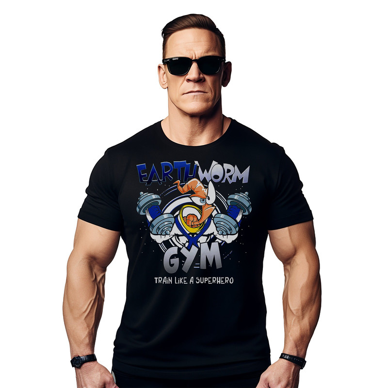 Earth Worm Gym T-Shirt for Men Fun TV, Movie & Cartoon Themed Workout Training Top Perfect for Fitness and Pop Culture Fans, Gym Shirt Tee.jpg