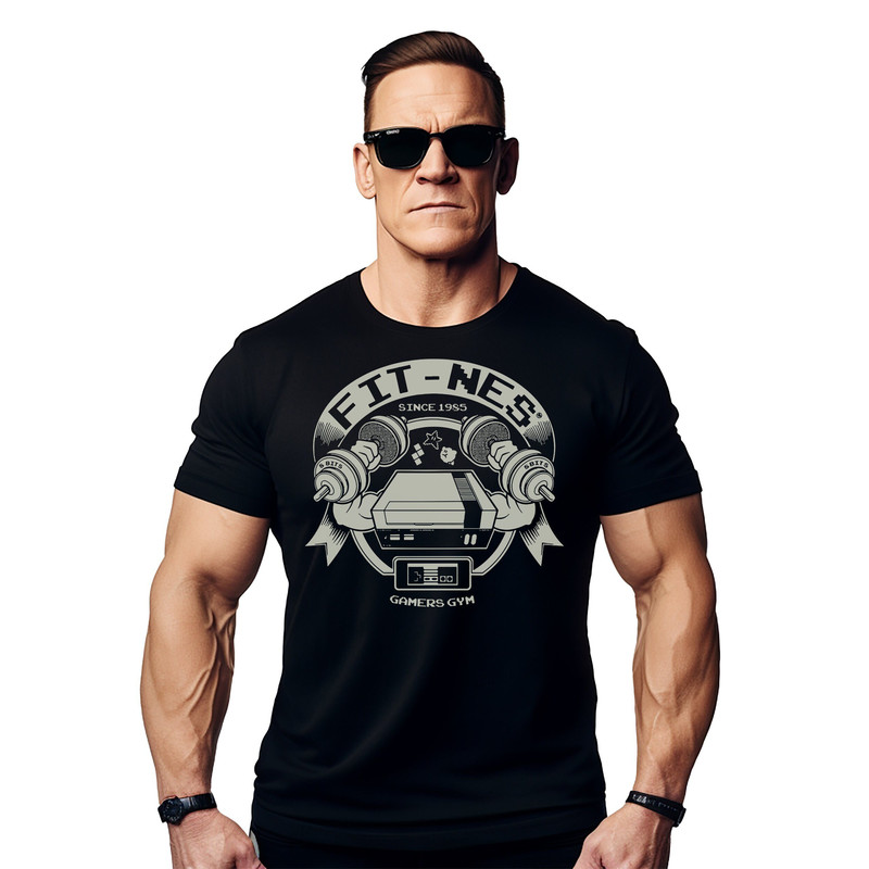 Fit-Nes Gamer Gym T Shirt for Men Fun TV, Movie & Cartoon Themed Workout Training Top Perfect for Fitness and Pop Culture Fans Gym Shirt Tee.jpg