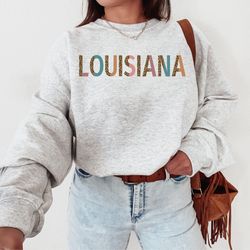 louisiana sweatshirt louisiana sweater cute louisiana shirt louisiana crew neck louisiana gift louisiana sweatshirts lou