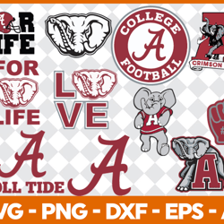 alabama crimson tide bundle svg, sport bundle svg, ncaa svg 01
