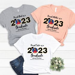 personalized graduation family shirts, graduation family matching 2023 shirt, custom photo graduation shirt,matching fam
