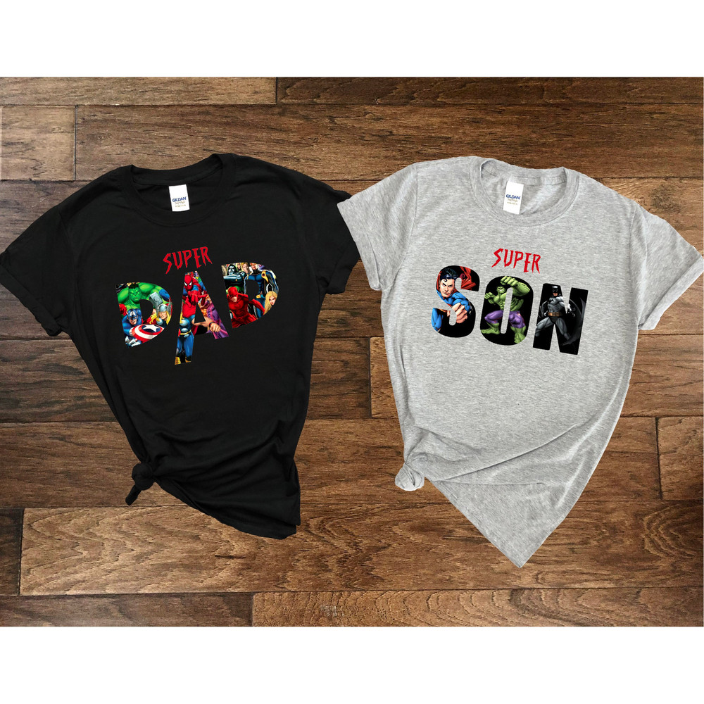 Superhero Dad Shirt, Super Dad Super Son Shirt, Dad Son Matching, Father Son Matching, Father's Day Shirt, Super Father Shirt, Gift Father.jpg