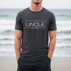 uncle est 2024 shirt, promoted to uncle shirt, baby announcement shirt, new uncle shirt, gift for uncle, matching family