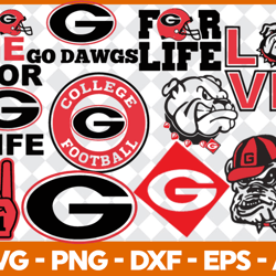 georgia bulldogs bundle svg, sport bundle svg, ncaa svg 16