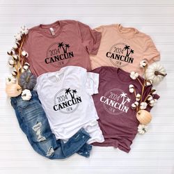 2024 cancun crew shirt, cancun family trip shirt, mexico girls trip shirt, matching friends group shirts, girls vacation
