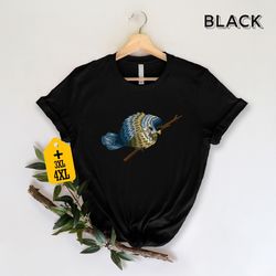 blue tit bird shirt for nature lovers and bird watchers birdwatching apparel for bird watching adventures gift for bird
