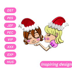 christmas love embroidery design, digital files, instant download