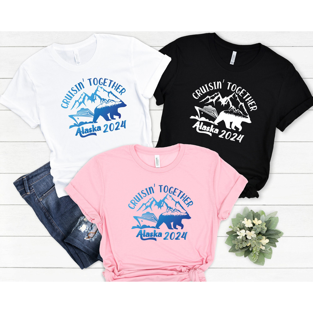 Cruising Together Alaska 2024 Shirt, Custom Family Cruise Vacation Shirt, Group Cruise Trip Shirts, Cruise Squad Matching Shirt 1.jpg