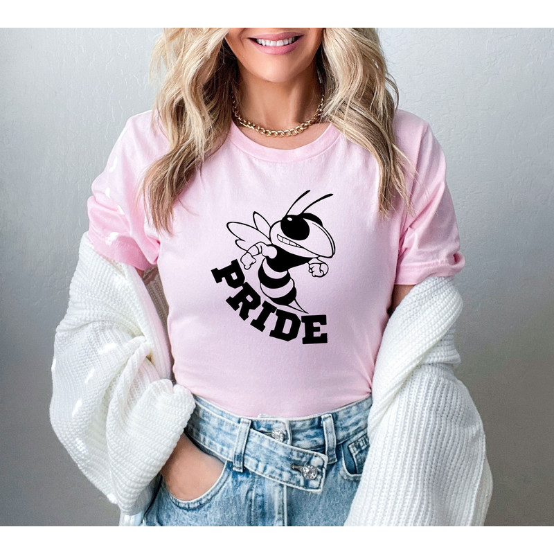 Custom School Mascot Shirt, Hornets High School Team Shirt, Favorite School Team Shirt, School Spirit Tee, Teacher Student Matching Shirt.jpg