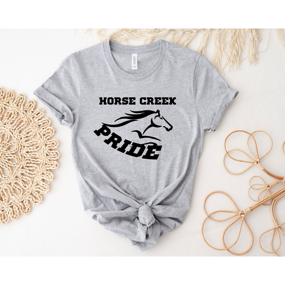 Custom School Mascot Shirt, Horse Creek High School Team, Favorite School Team Shirt, School Spirit Shirt, Teacher Student Matching Shirt.jpg