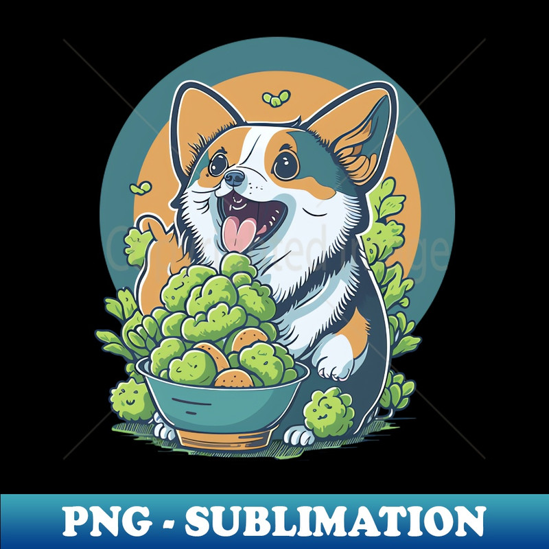 BH-552_A Cute Corgi Eating Vegetables Cute Corgi Dog Corgi Eating Vegetables 3284.jpg