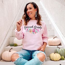 second grade teacher sweatshirt 2nd grade teacher second grade teacher shirt second grade team shirts teacher gift teach