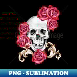 skull roses - premium png sublimation file - perfect for sublimation mastery