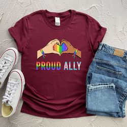 proud ally shirt, rainbow pride shirt, lgbtq pride month shirt, support lgbtq shirt, lesbian pride shirt, gay pride shir
