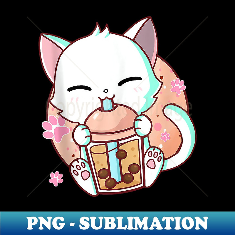 CP-2006_Anime Kawaii Cat Drinking Boba Bubble Tea Cute Japanese Neko 0046.jpg