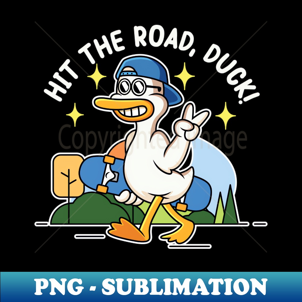 CR-13876_hit the road duck  proudly walking duck holding a skateboard 4692.jpg
