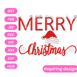 frozen merry christmas embroidery design, digital files, instant download