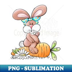 hello spring easter bunny rabbit messy bun carrot easter day - png sublimation digital download - bold & eye-catching