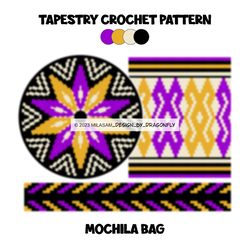 PATTERN: Tapestry crochet bag / wayuu mochila bag // 912