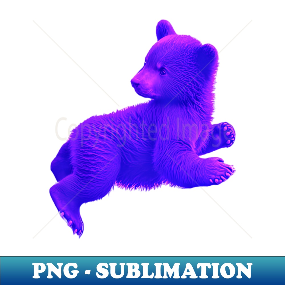 DE-7934_Cute Purple Bear Cub - Vibrant Art - Brightly Colored  Unique Design 4436.jpg
