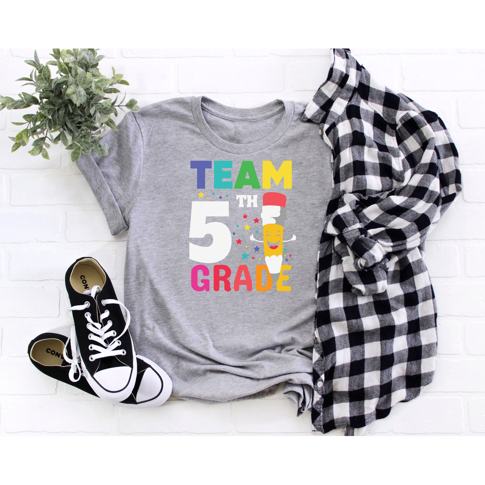 Team 5th Grade Shirt, Back To School Shirt, Cute Fifth Grade Gift, Student Shirt, First Day Of School Shirt, Teacher Shirt, Funny Kids Tee.jpg