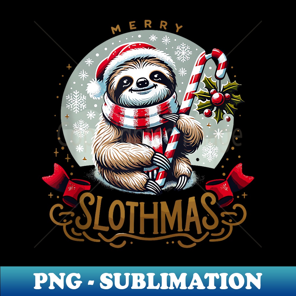 DL-19053_Merry Slothmas - Cute Sloth Festive Christmas Hat Lazy Humor 0312.jpg