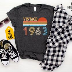 vintage 1963 shirt, 60th birthday gift for women, 60th birthday gift for men, 60th birthday best friend, 60th birthday s