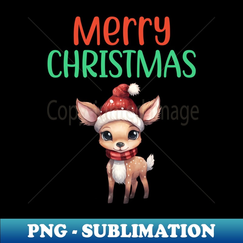 DZ-8624_Deer Christmas Funny Merry Christmas Deer Santa Xmas Animal 0042.jpg