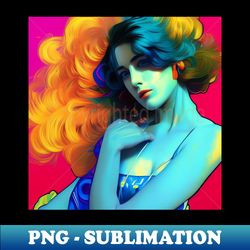 80s and 20s retro girl - modern sublimation png file - perfect for creative projects