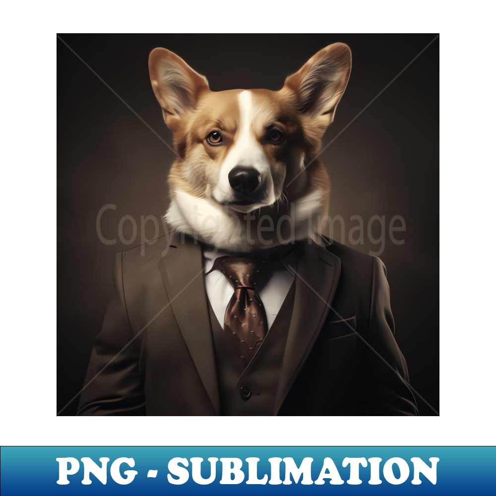 EL-5605_Cardigan Welsh Corgi Dog in Suit 8098.jpg