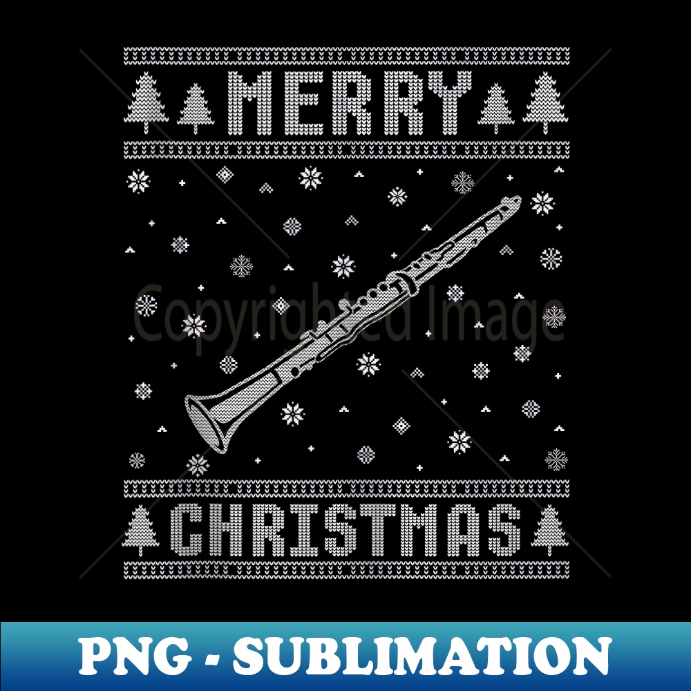 FE-30977_Xmas Santa Hat Clarinet Design Funny Ugly Christmas er 0494.jpg