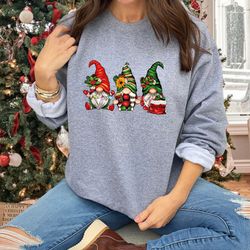 Christmas Gnomes Sweatshirt, Funny Christmas Sweater, Christmas Family Sweatshirt, Xmas Party Shirt, Christmas Gift, Mer