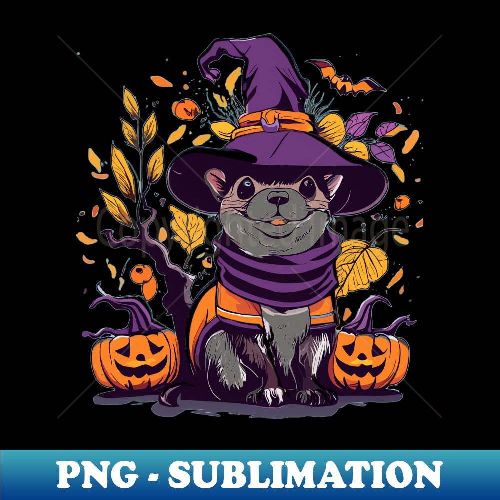 FL-17881_Little halloween ferret with witch hat 3953.jpg