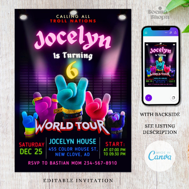 Troll Music Birthday Invitation (2).jpg
