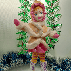 Girl skating A very original and exclusive Christmas tree toy