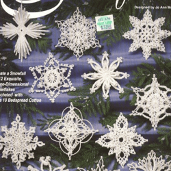 Digital | Christmas pattern | Crochet Volume Snowflakes | Vintage knitting | Crochet Christmas snowflakes | English PDF