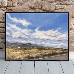 oil painting original landscape field painting