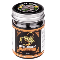 Original BINTURONG Thai Black Body Balm with Scorpion Venom 50 ml against Pain