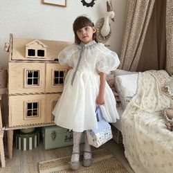 Little fabric doll house kit. Dollhouse bag. Best gift for kid girl 3-5 years old. Birthday girl gift