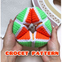 PDF CROCHET PATTERN adhd Fidget Montessori sensory toy Anti-stress spinner Stim toy Crochet flexagon toy Educational toy