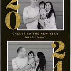 "Cheers to the Year: Elegant New Year Card"